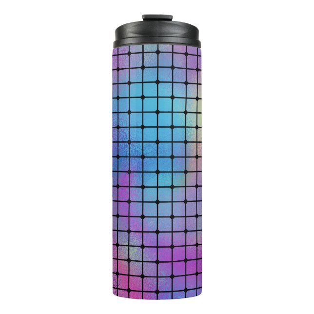 Elegant Modern Colourful Squares Tiles Pattern | Thermal Tumbler (Front)