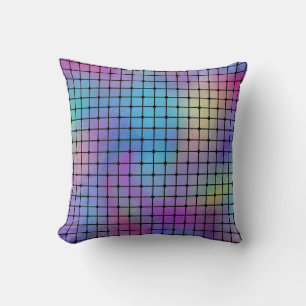 Elegant Modern Colourful Squares Tiles Pattern Throw Pillow