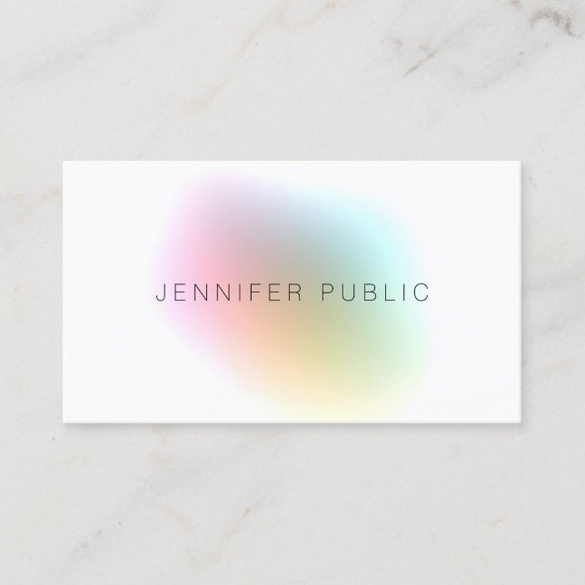 Elegant Modern Colourful Template Professional Business Card (Front)
