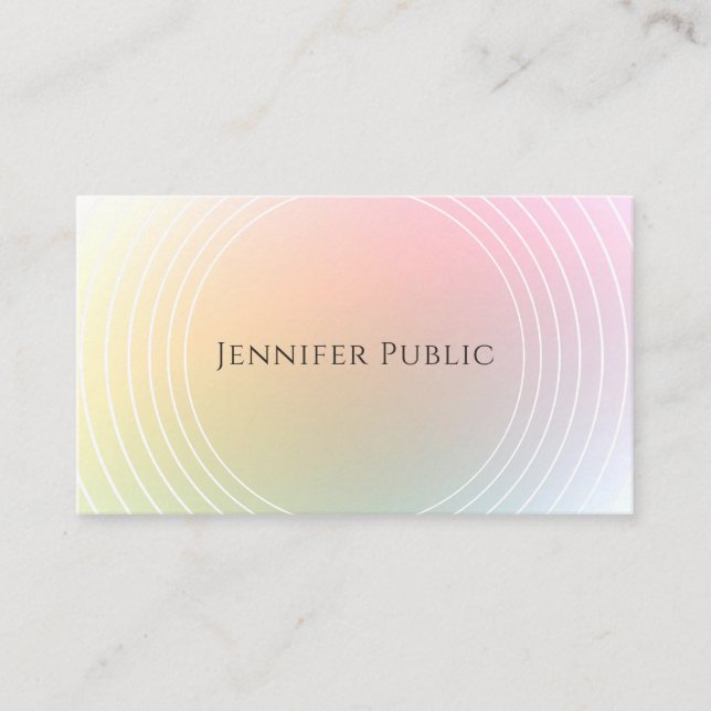 Elegant Modern Colourful Template Professional Business Card (Front)