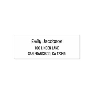 Elegant Modern Contemporary Script Address Label Self-inking Stamp