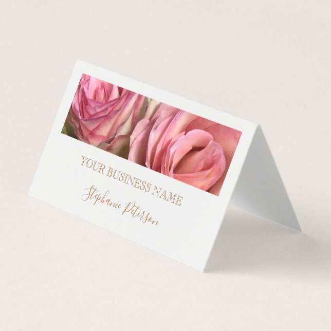 Elegant Modern Copper Custom Photo Template  Business Card (Front)