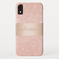 Elegant modern copper rose gold glitter 