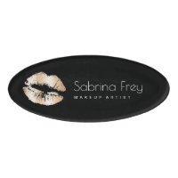 Elegant modern copper rose gold lips makeup artist