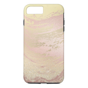 Elegant modern copper rose gold marble glitter Case-Mate iPhone case