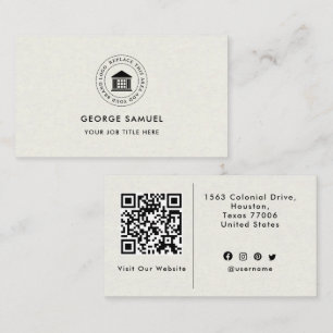 Elegant Modern Custom Logo Minimalist Simple Business Card