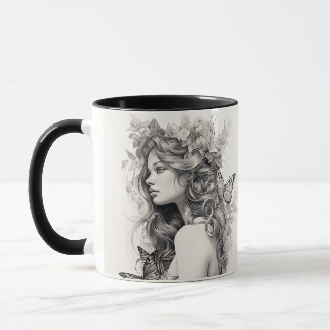Elegant Modern Custom Photo and Personalized Mug (Left)