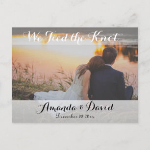 Elegant Modern Custom Photo Wedding Announcement Postcard