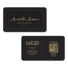 Elegant Modern Dentist Orthodontist Monogram Black