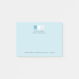 Elegant Modern Dentist Tooth Logo Custom Post-it Notes