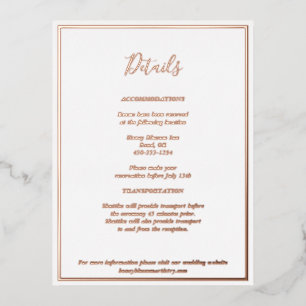 Elegant Modern Details Rose Gold Enclosure Card