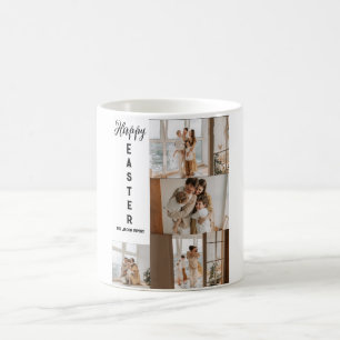 elegant modern Easter, family five photo collage Coffee Mug