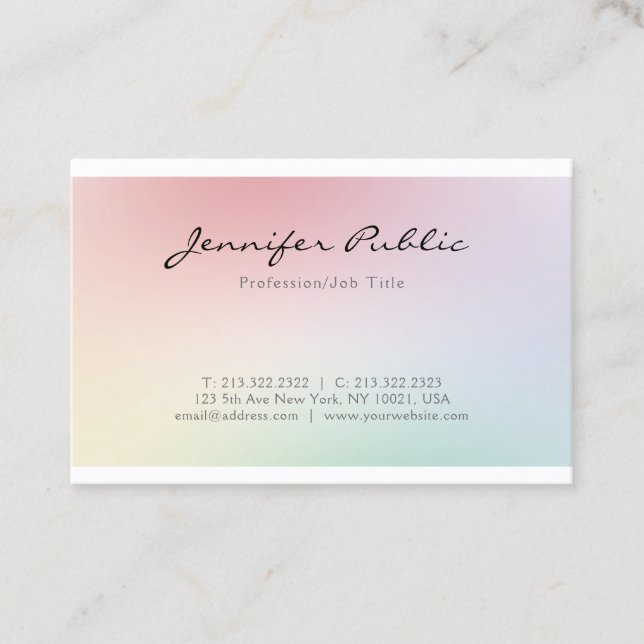 Elegant Modern Elite Design Professional Trendy Business Card (Front)