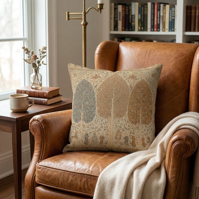 Elegant modern ethnic stylish retro pattern  throw pillow (Creator Uploaded)