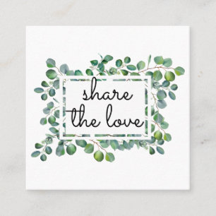 Elegant Modern Eucalyptus Refer a Friend Referral Card