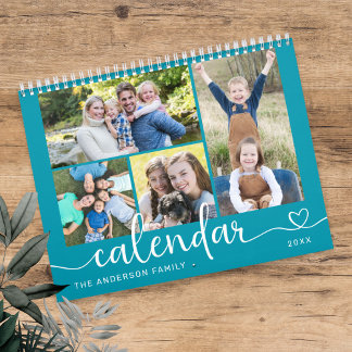 Elegant Modern Family Photos 2026 Calendar