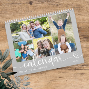 Elegant Modern Family Photos 2026 Calendar