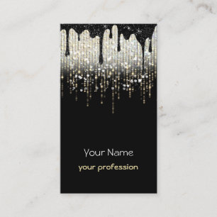elegant modern faux glitter business card