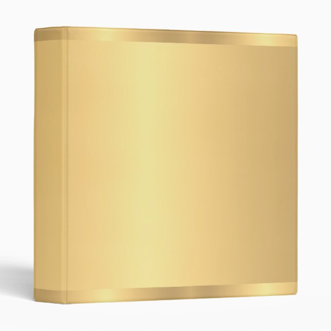 Elegant Modern Faux Gold Trendy Blank Template Binder (Front/Spine)