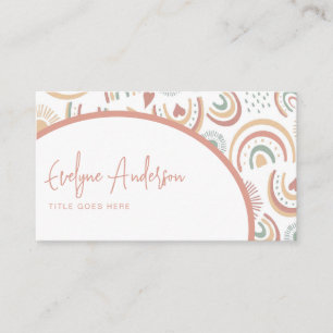 Elegant Modern Feminine Rainbow  Boho Chic         Business Card