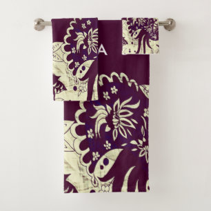 Elegant Modern  Floral Bath Towel Set