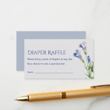 elegant modern floral blue baby shower