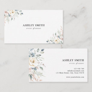 Elegant Modern Floral Business Card