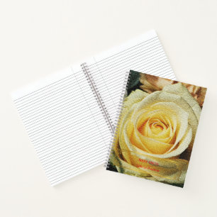 Elegant Modern Floral Gold Notebook