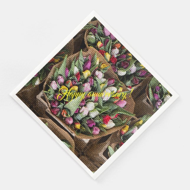 Elegant Modern Floral Napkin (Corner)