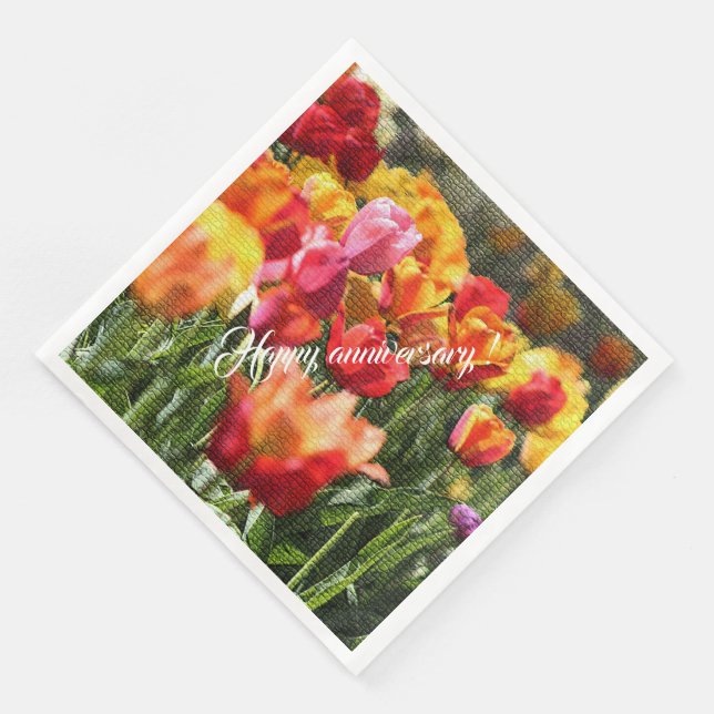 Elegant Modern Floral Napkin (Corner)