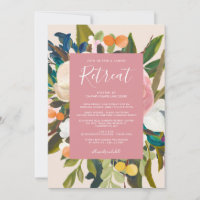 Elegant Modern Florals Ladies' Retreat Blush