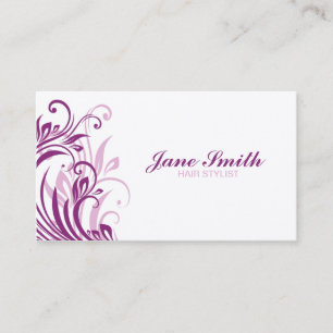 Elegant Modern Flower Floral Stylish Classy Business Card