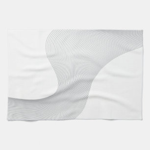 Elegant, modern, futuristic wave abstraction kitchen towel