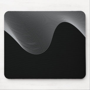 Elegant, modern, futuristic wave abstraction mouse pad