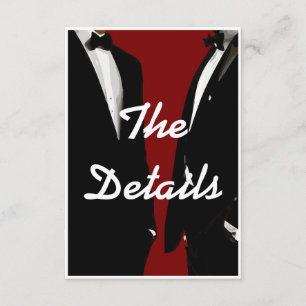 Elegant Modern Gay Men burgundy Red Wedding Enclosure Card