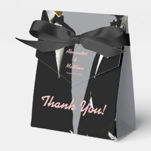 Elegant Modern Gay Men Wedding Favor Box