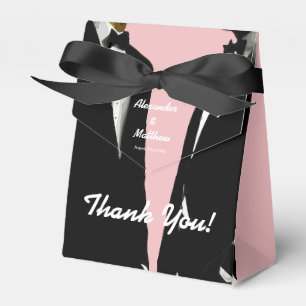 Elegant Modern Gay Men Wedding Favor Box