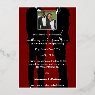 Elegant Modern Gay Men Wedding Gold