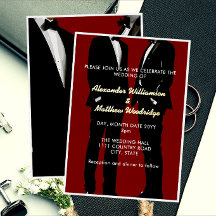 Elegant Modern Gay Men Wedding Gold