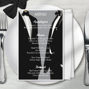 Elegant Modern Gay Men Wedding Menu