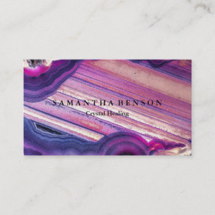 Elegant modern gemstones - crystals healing  business card
