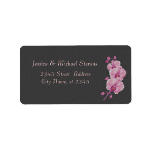 Elegant modern gentle wedding linen chic orchid label