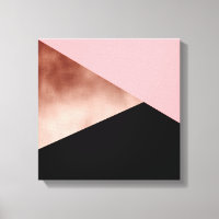 elegant modern geometric rose gold pink black
