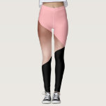 elegant modern geometric rose gold pink black leggings<br><div class="desc">Stylish design geometric design faux rose gold,  pastel pink and black triangles.</div>