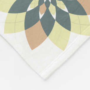 Elegant Modern Geometric Star Bursts Fleece Blanket