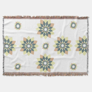 Elegant Modern Geometric Star Bursts Throw Blanket