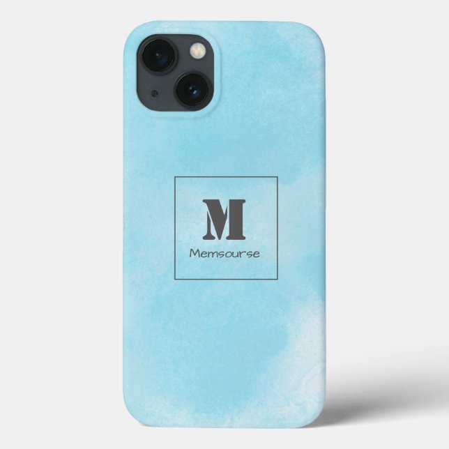 Elegant Modern Gift Luxury Blue Cloud  Case-Mate iPhone Case (Back)