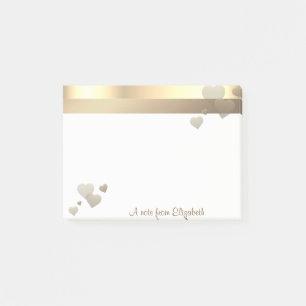 Elegant Modern Girly,Hearts -  Personalized Post-it Notes