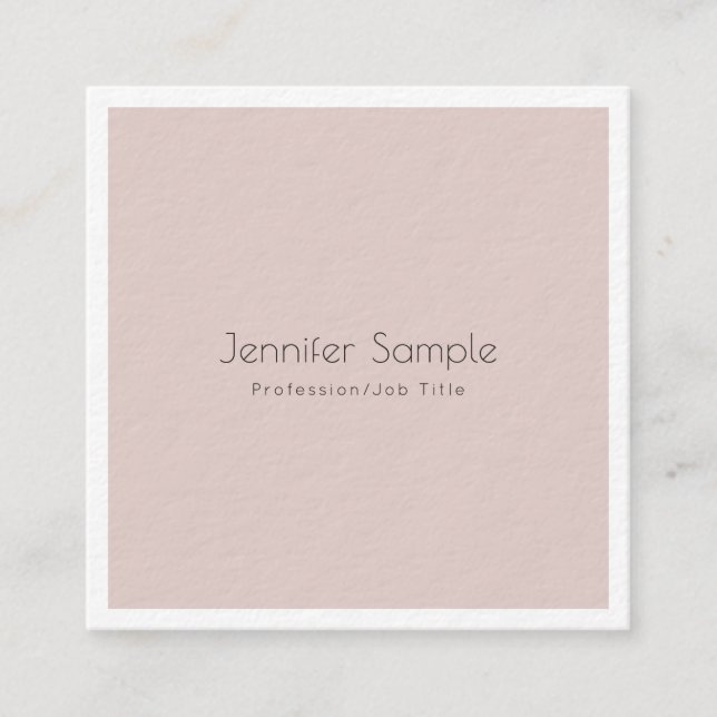 Elegant Modern Glamourous Design Luxury Trendy Square Business Card (Front)