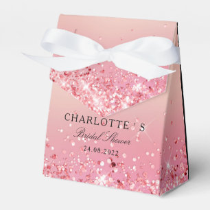 Elegant Modern Glitter Bridal Shower Geschenkscha Favor Box